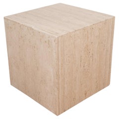 Rolling travertine table