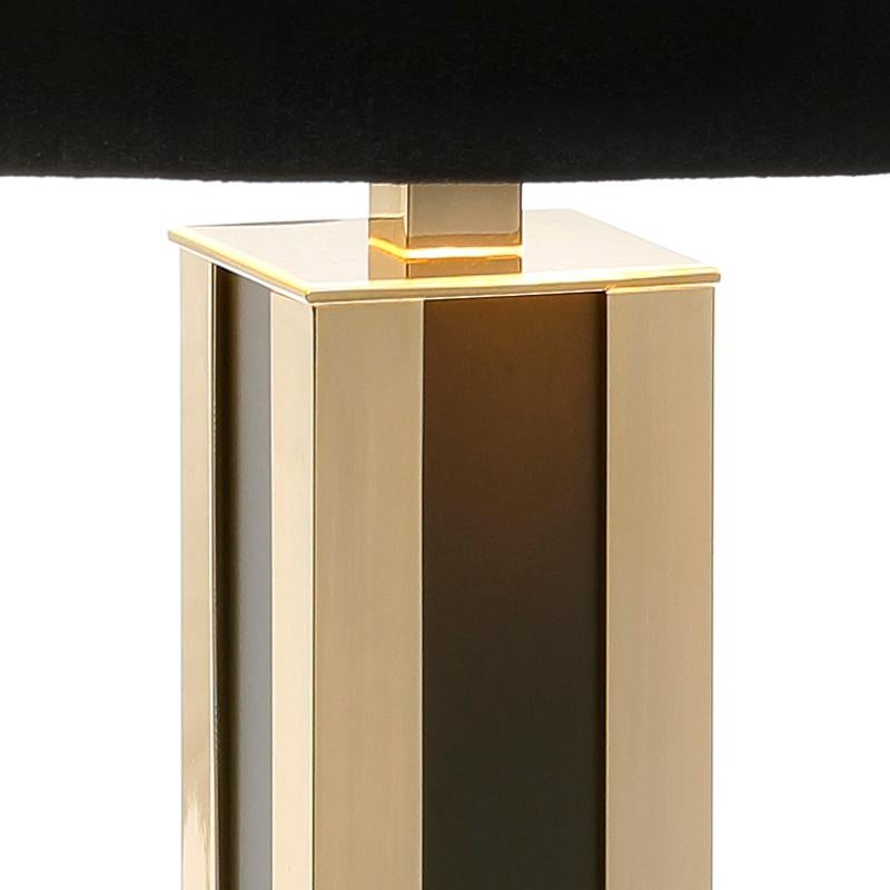 Portuguese Rollins Table Lamp in Solid Polished Brass For Sale