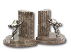Rolls Royce Comissioned Silver Spirit of Ecstasy Book Ends
