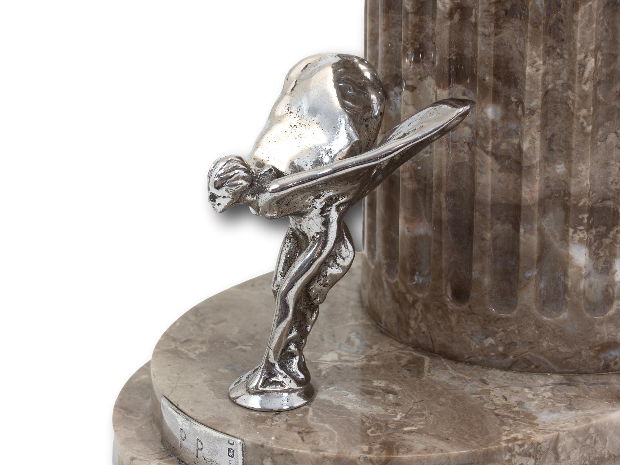 Rolls Royce Comissioned Silver Spirit of Ecstasy Book Ends In Good Condition For Sale In Northampton, GB