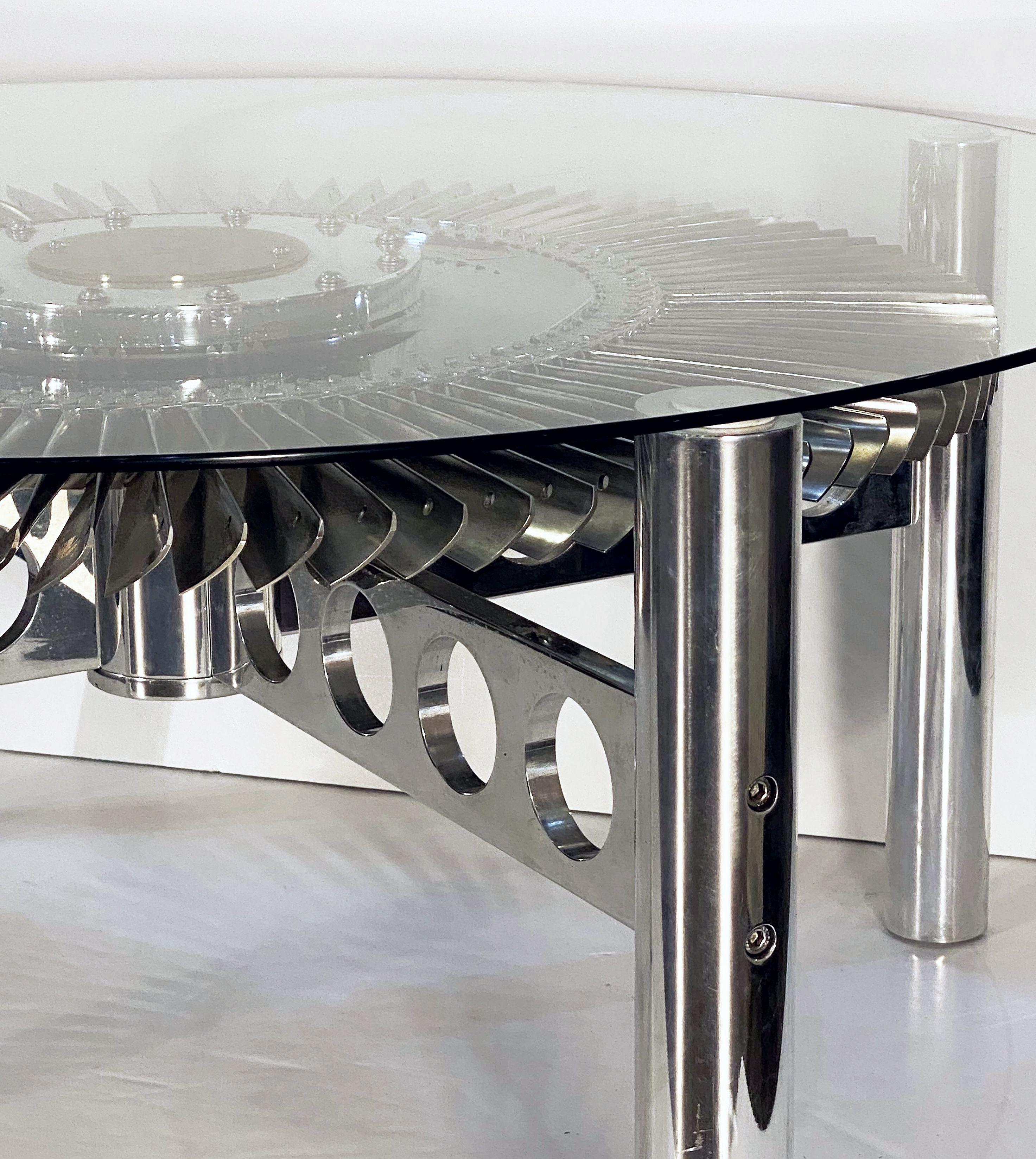 Rolls Royce Jet Engine Impeller Low or Cocktail Table from England 5