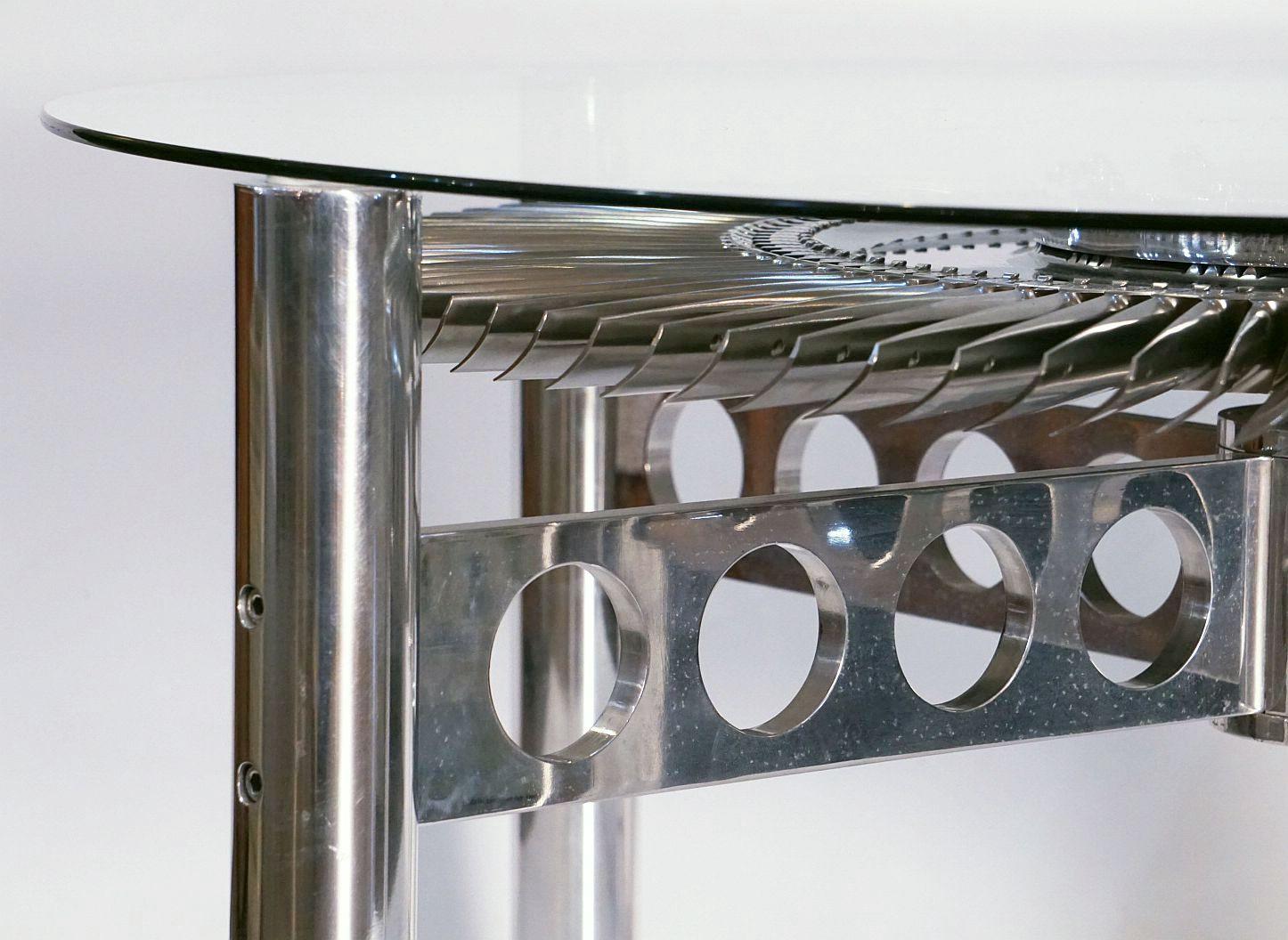 20th Century Rolls Royce Jet Engine Impeller Low or Cocktail Table from England