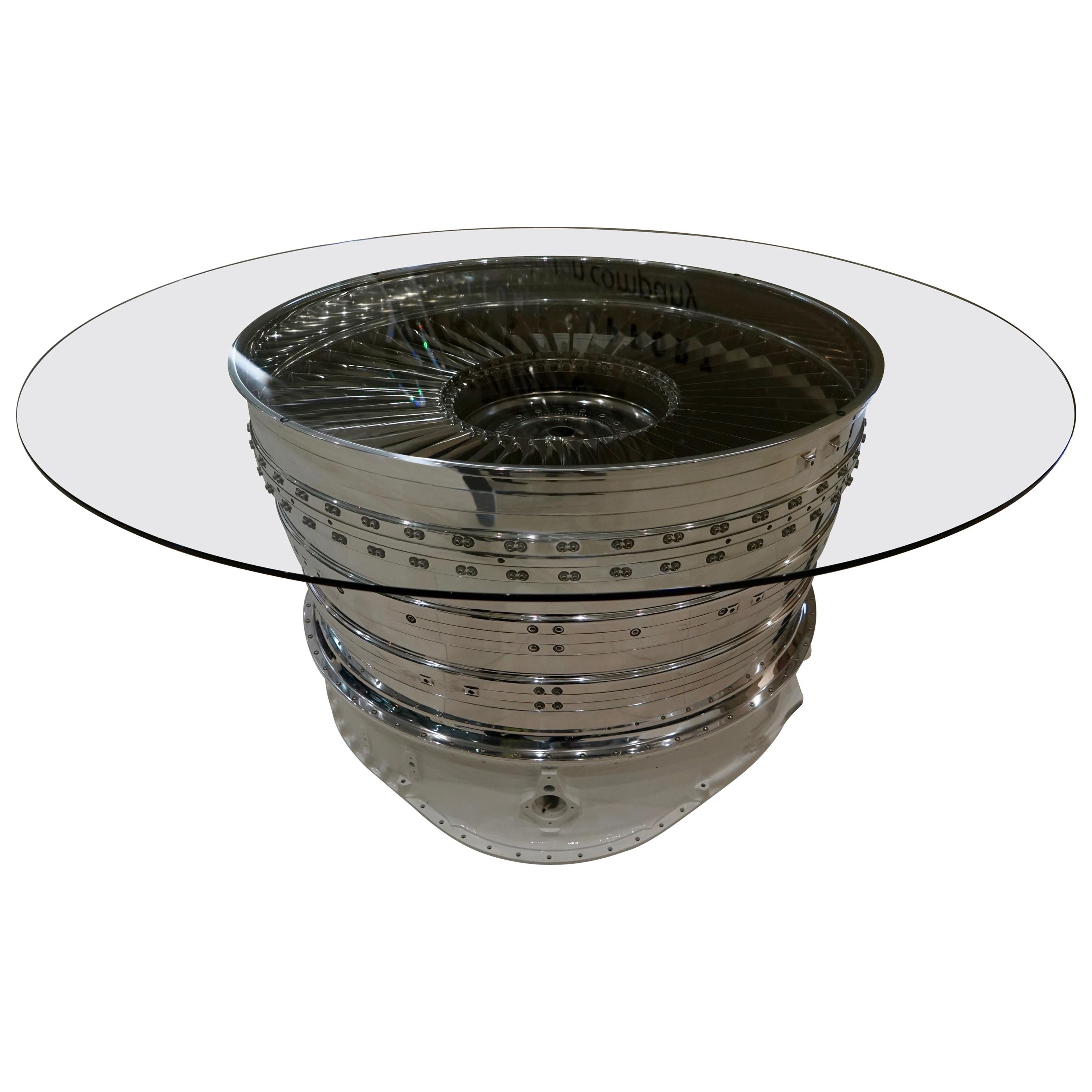 Rolls Royce Jump Jet Rotating Turbine Dining / Conference Table For Sale