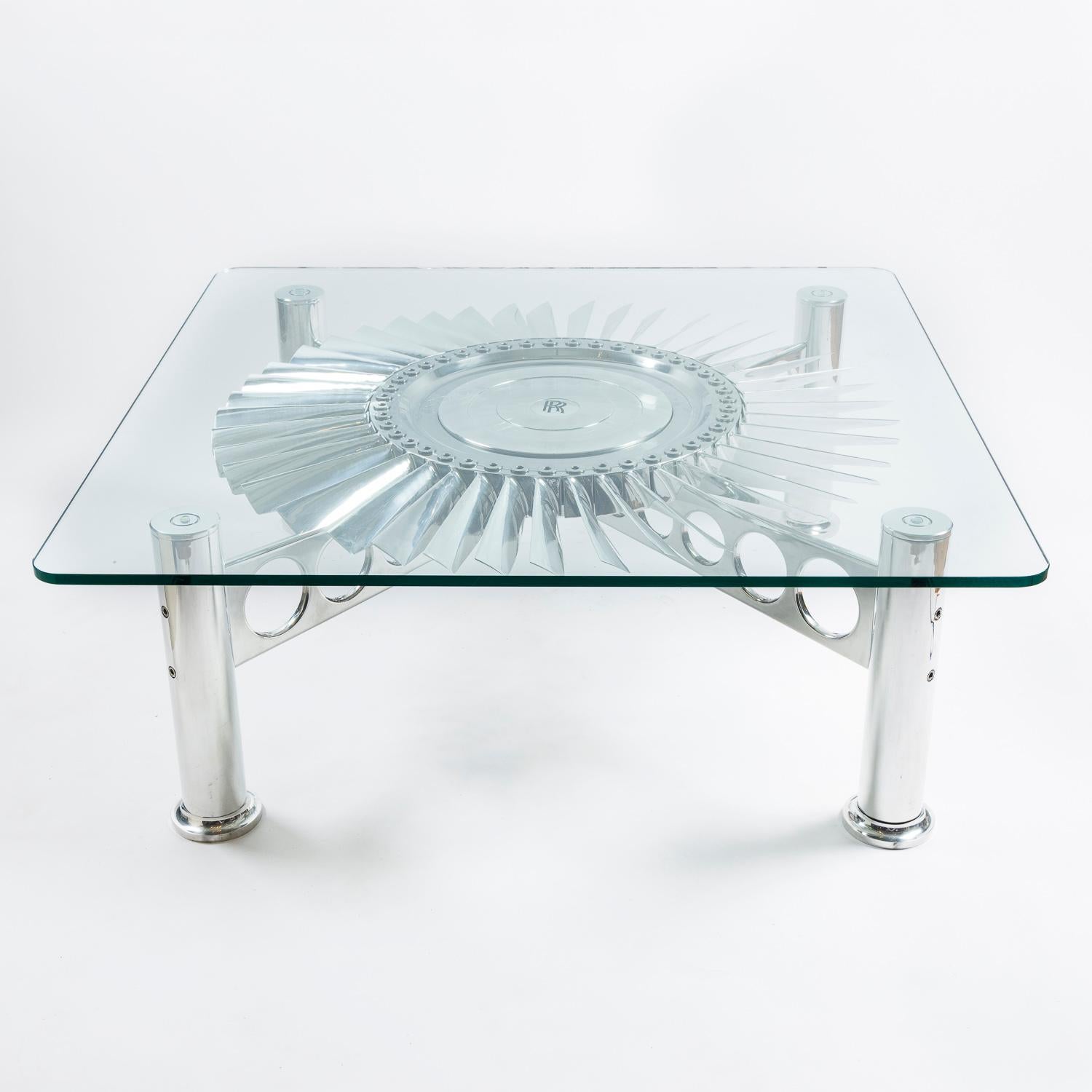 Rolls Royce RB 80 jet engine turbine table In Good Condition For Sale In London, GB