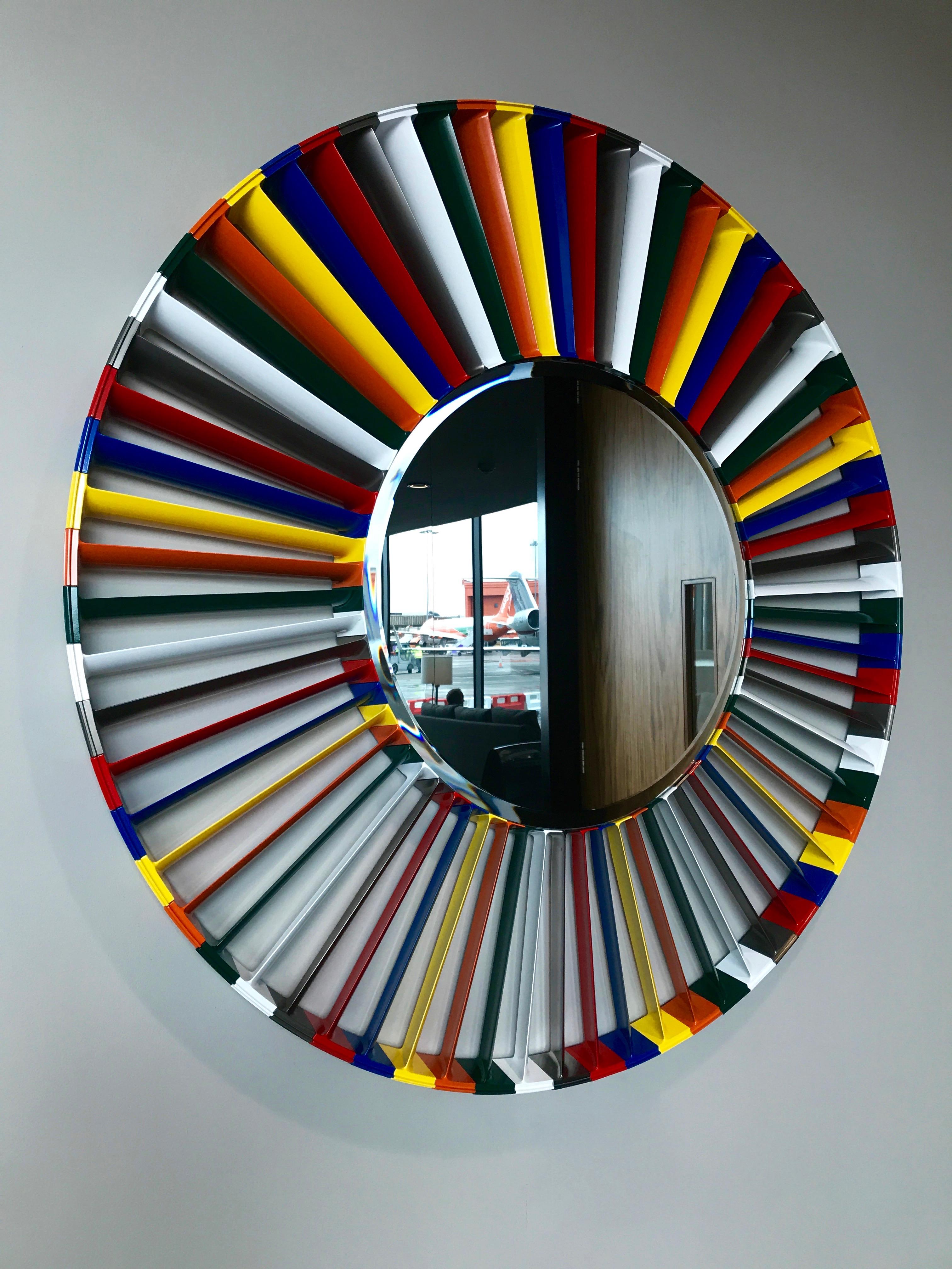 multi colored mirrors