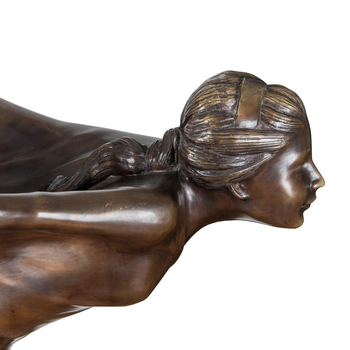 Rolls Royce 'Spirit of Ecstasy' Monumental Showroom Bronze, Charles Perron c1910 3