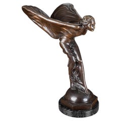 Rolls Royce 'Spirit of Ecstasy' Monumental Showroom Bronze, Charles Perron c1910