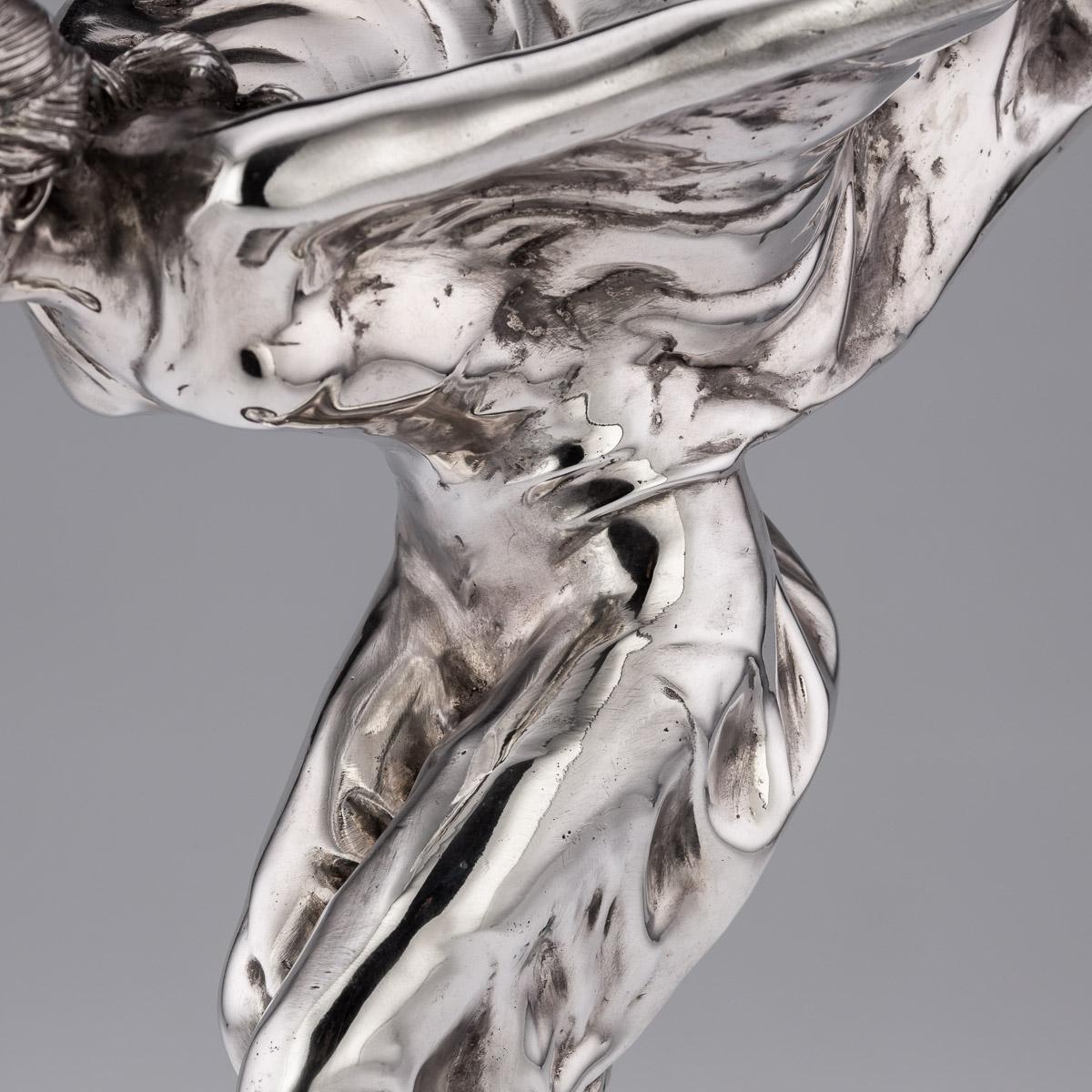 Rolls Royce 'Spirit Of Ecstasy' Silver Plated Statue, c.1950 3