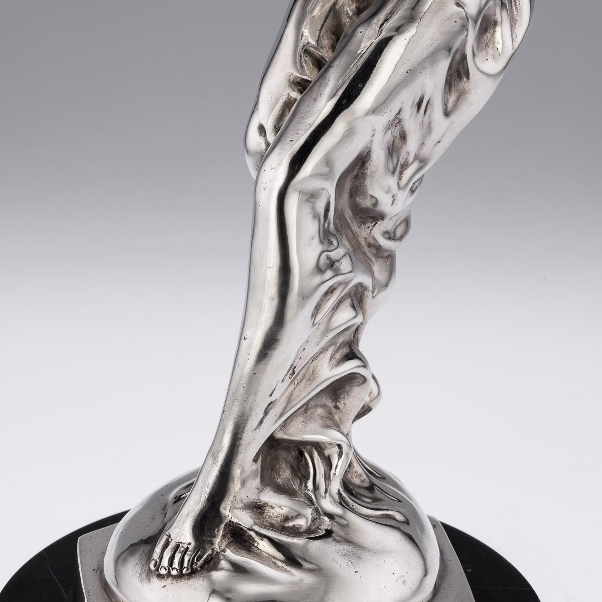 Rolls Royce 'Spirit Of Ecstasy' Silver Plated Statue, c.1950 4