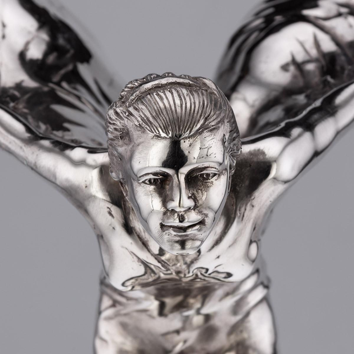 Rolls Royce 'Spirit Of Ecstasy' Silver Plated Statue, c.1950 7