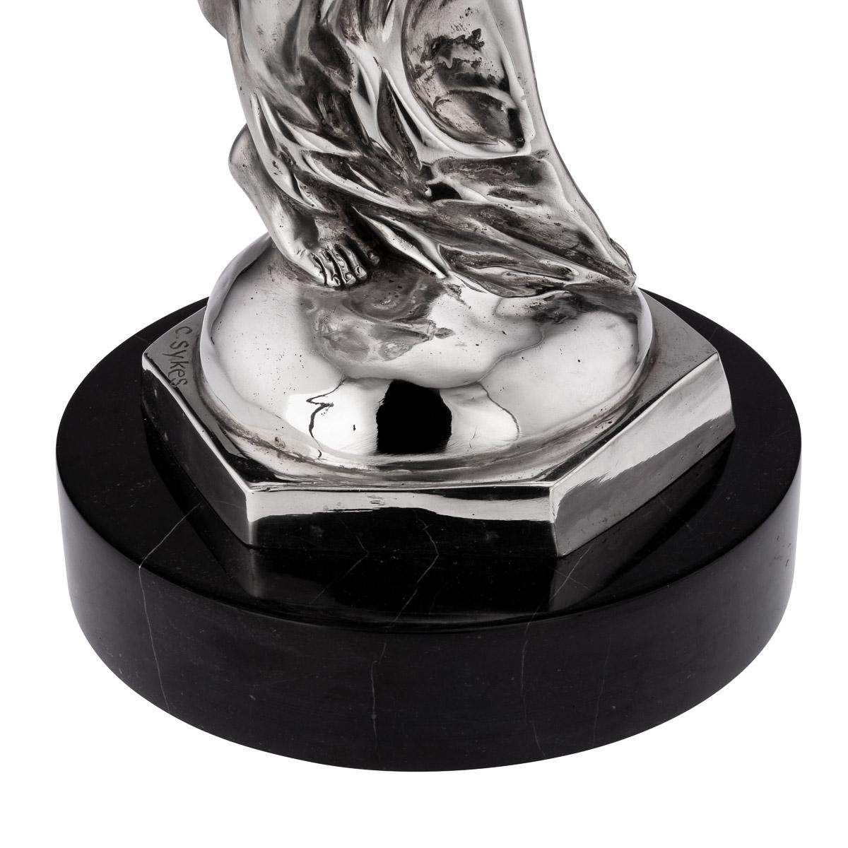 Rolls Royce 'Spirit Of Ecstasy' Silver Plated Statue, c.1950 10