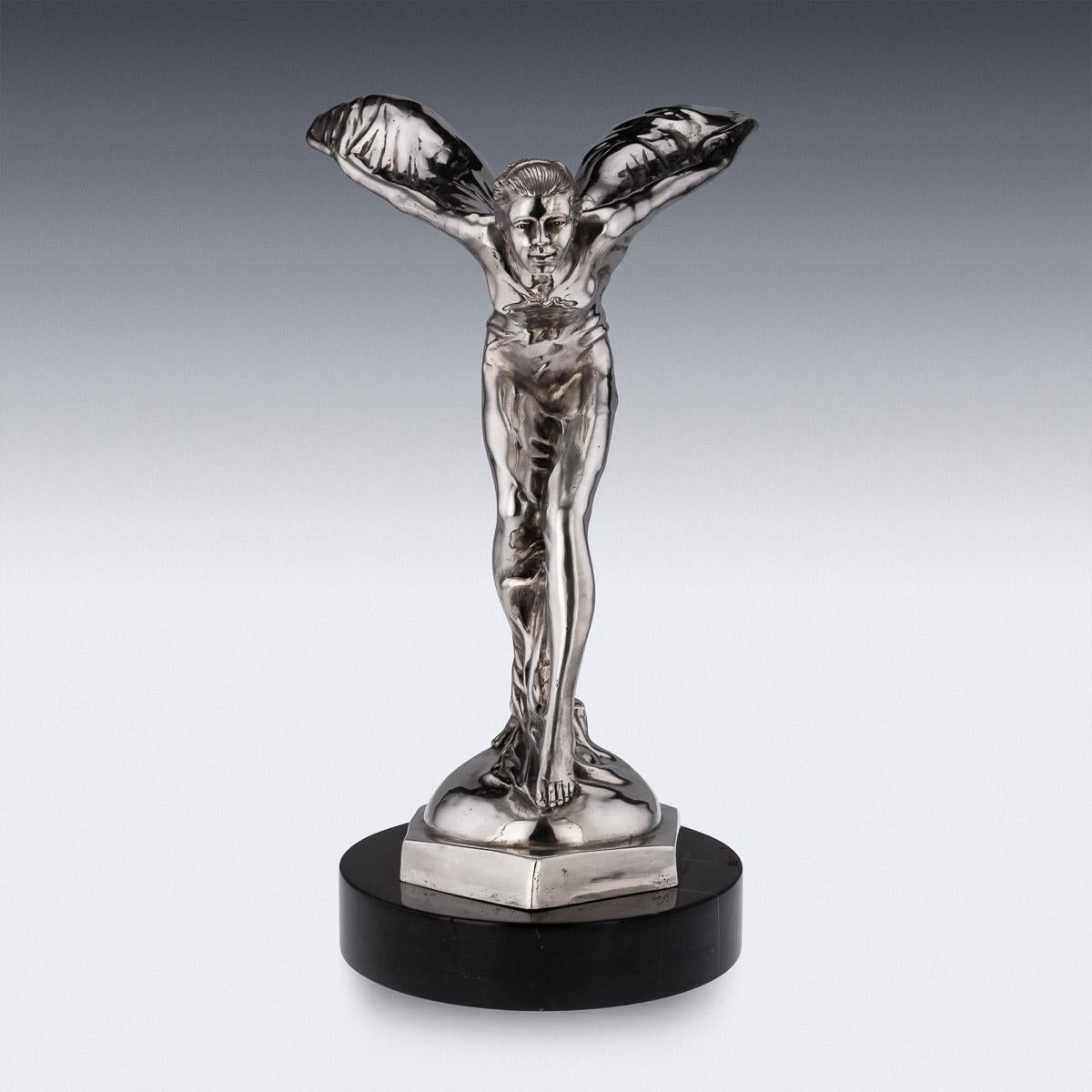 Rolls Royce „Spirit Of Ecstasy“ Versilberte Statue, um 1950 (20. Jahrhundert)