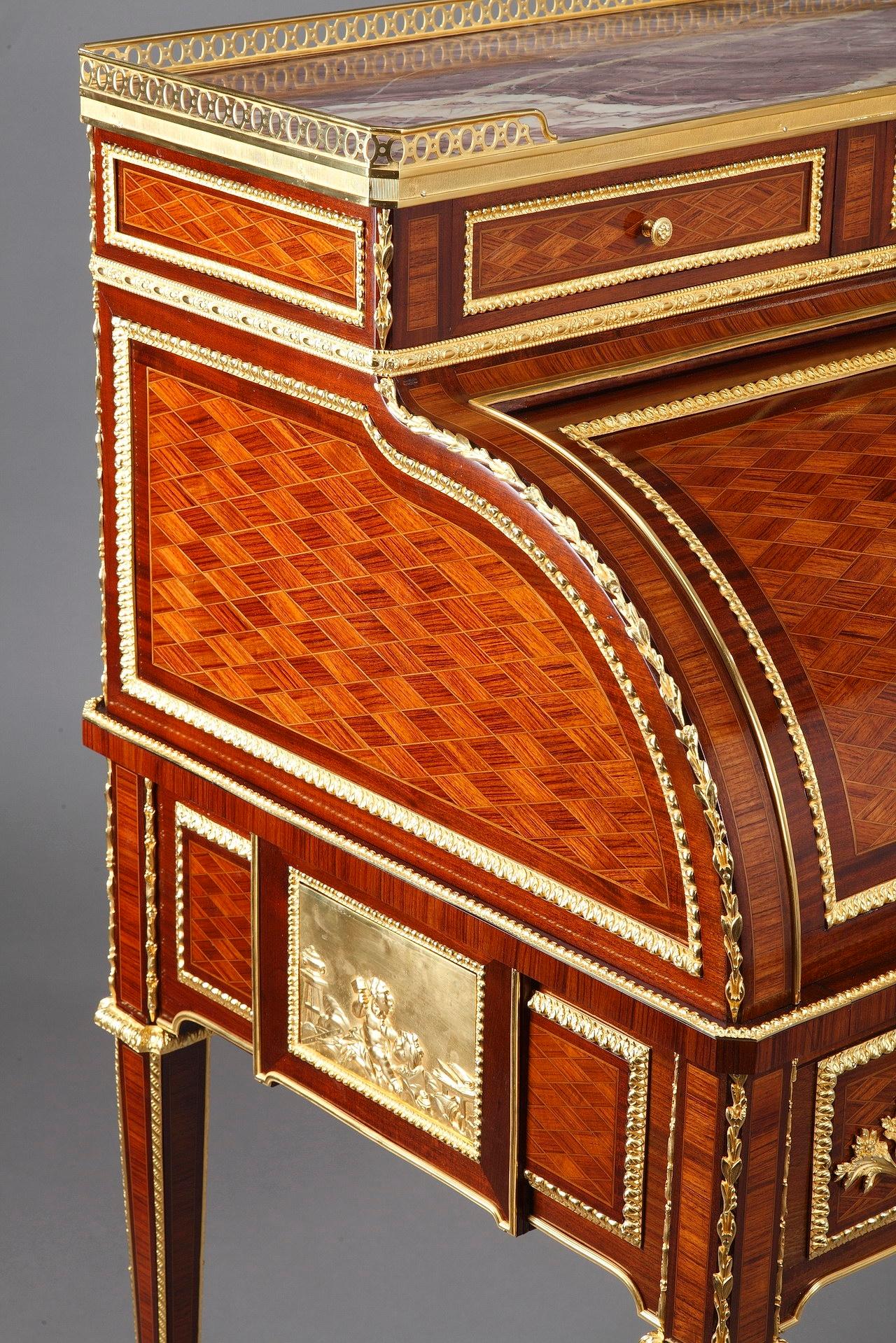 Rolltop Desk after Jean-Henri Riesener Attributed to Maison Beurdeley For Sale 2