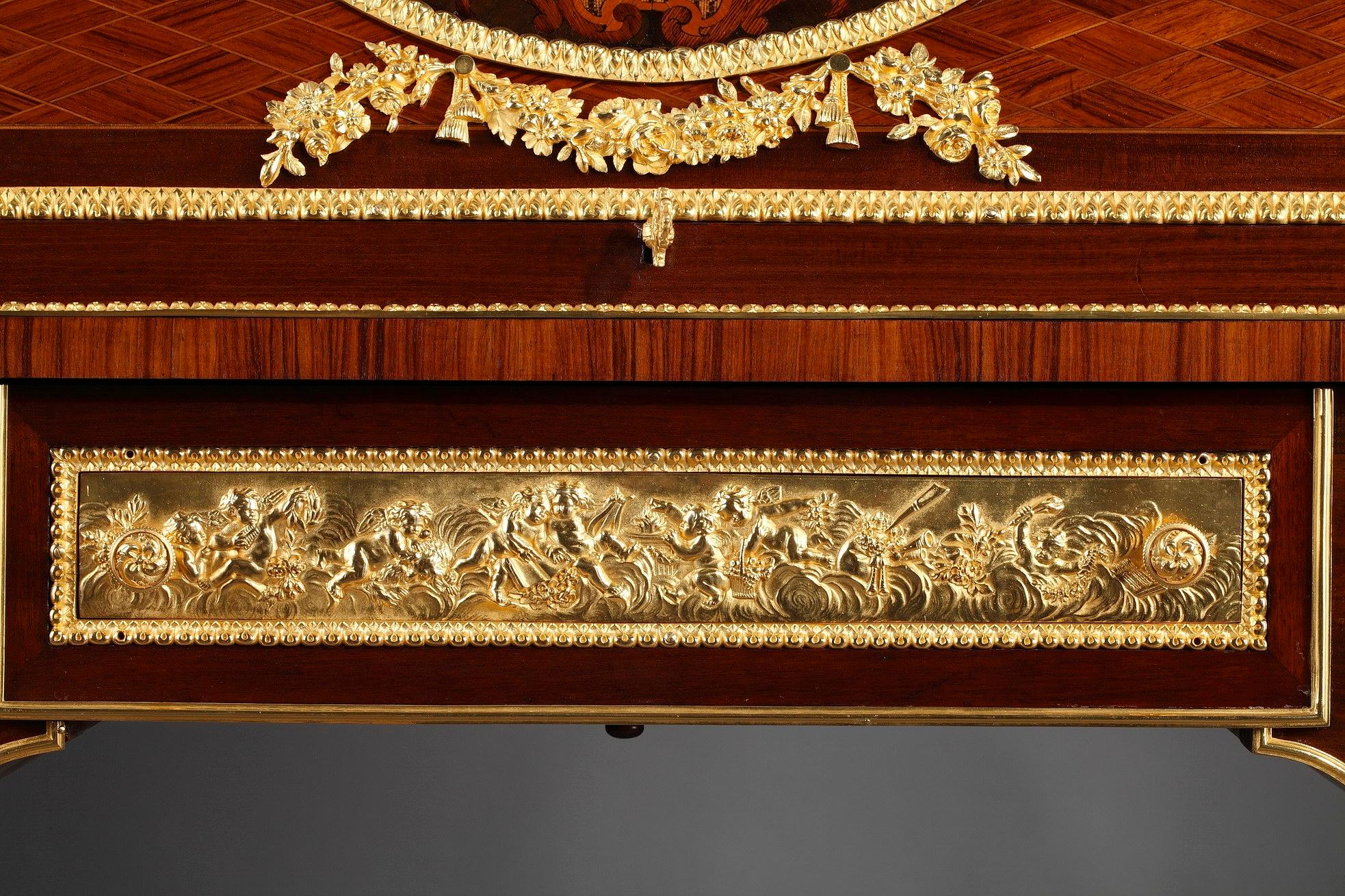 Rolltop Desk after Jean-Henri Riesener Attributed to Maison Beurdeley For Sale 8