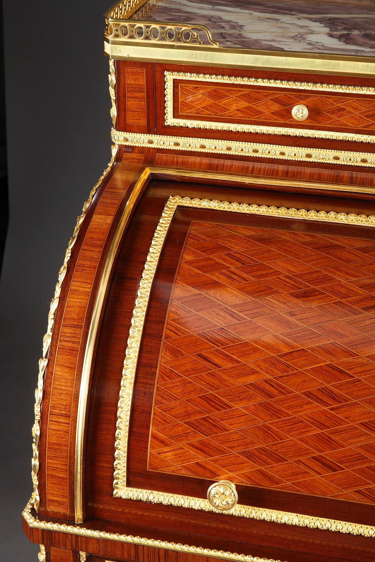 Rolltop Desk after Jean-Henri Riesener Attributed to Maison Beurdeley For Sale 12