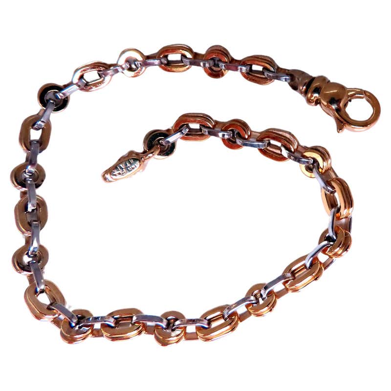 White Gold Rolo Bracelet at 1stDibs | rolo bracelet gold, 14k gold rolo ...