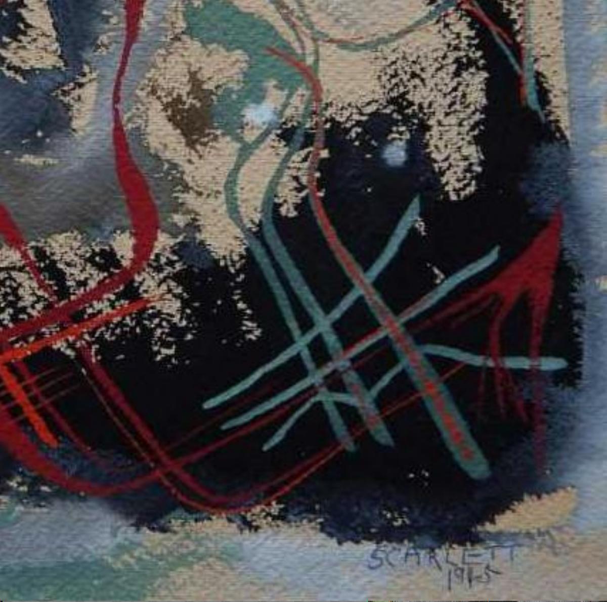 Mid-Century Modern Rolph Scarlett Abstract Expressionist Painting, 1945 For Sale