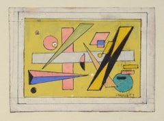 Vintage "Abstraction, " Rolph Scarlett, mixed media, 20th century, American art, color