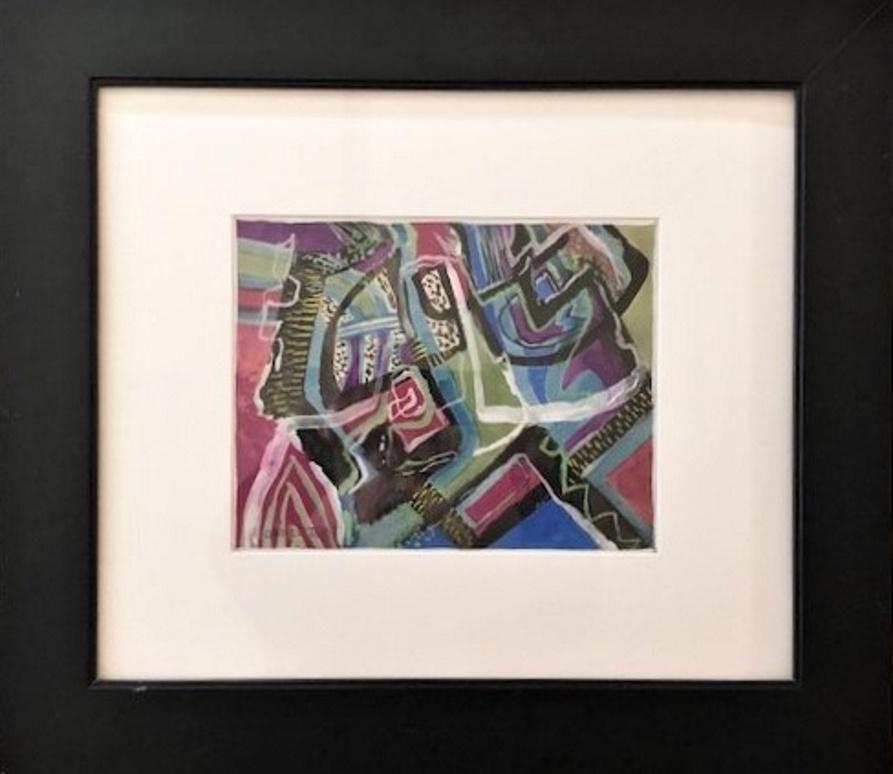 Mid-20th Century Rolph Scarlett, Modernist Abstract Composition, Guache on Paper, Ca. 1950’s For Sale