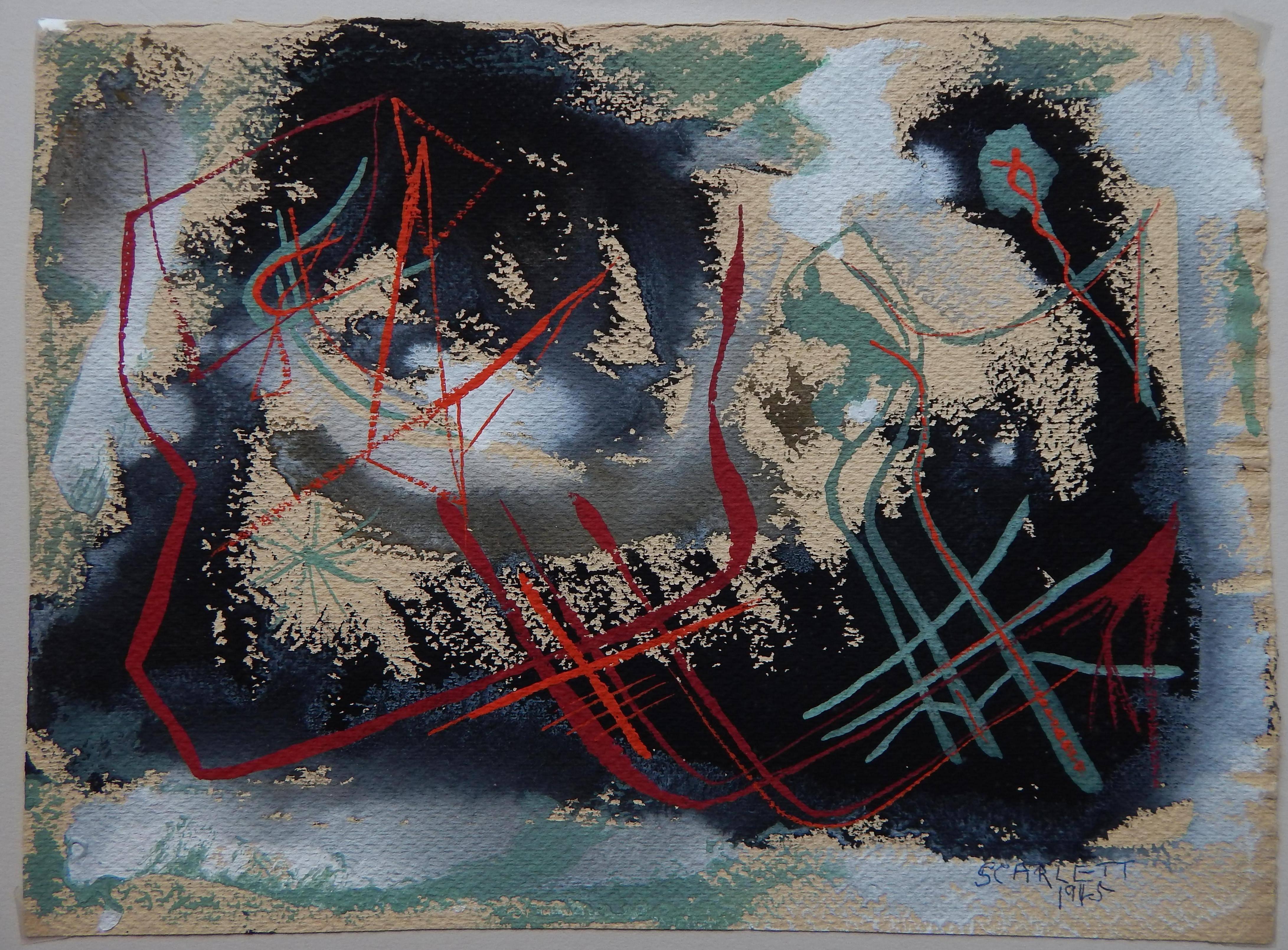 Rolph Scarlett Pintura expresionista abstracta, 1945 en venta 1