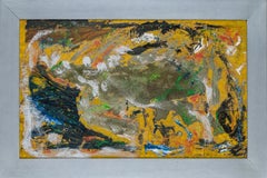 Rolph Scarlett:: Gelbes abstraktes:: ungegenständliches Mid-Century Modern-Dip-Gemälde