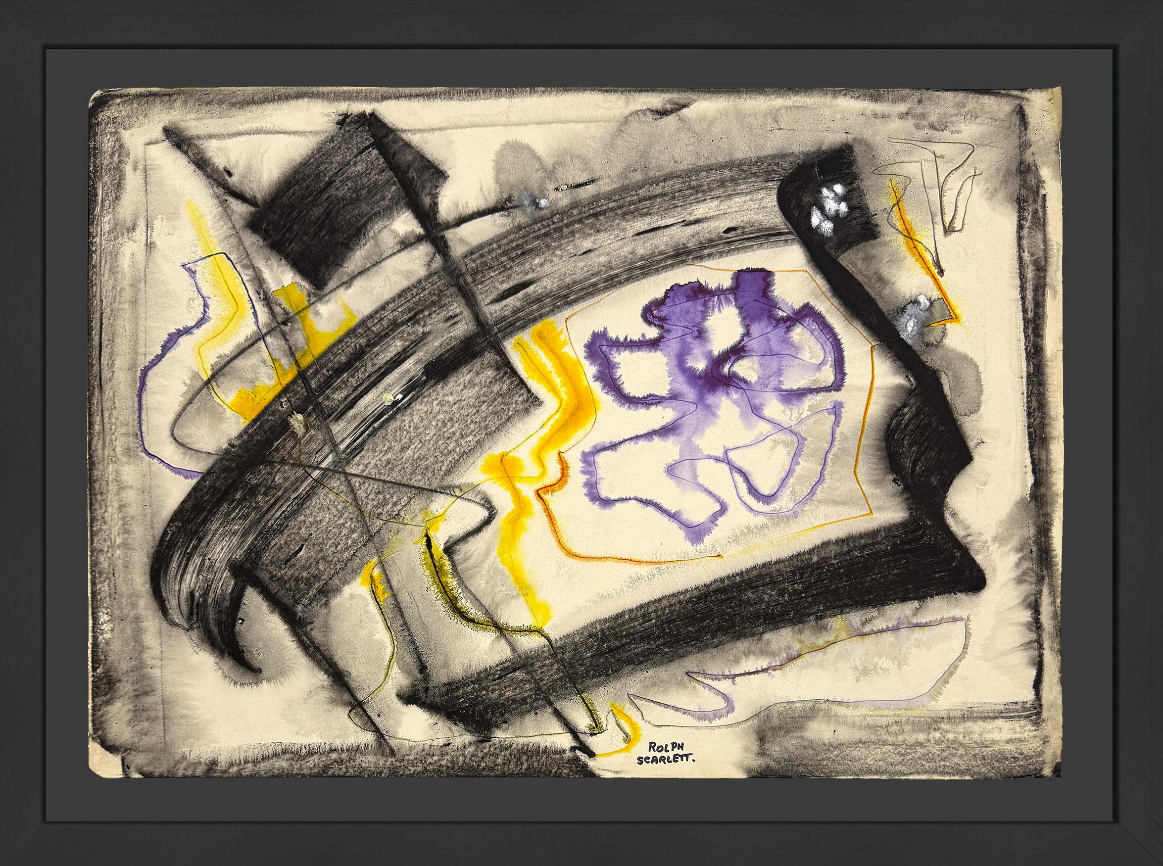 Trapped, Original Gouche on Paper, Hand Signed, Custom Framed