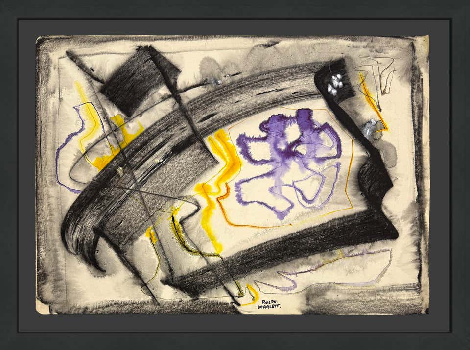 Trapped, Original Gouche on Paper, Hand Signed, Custom Framed