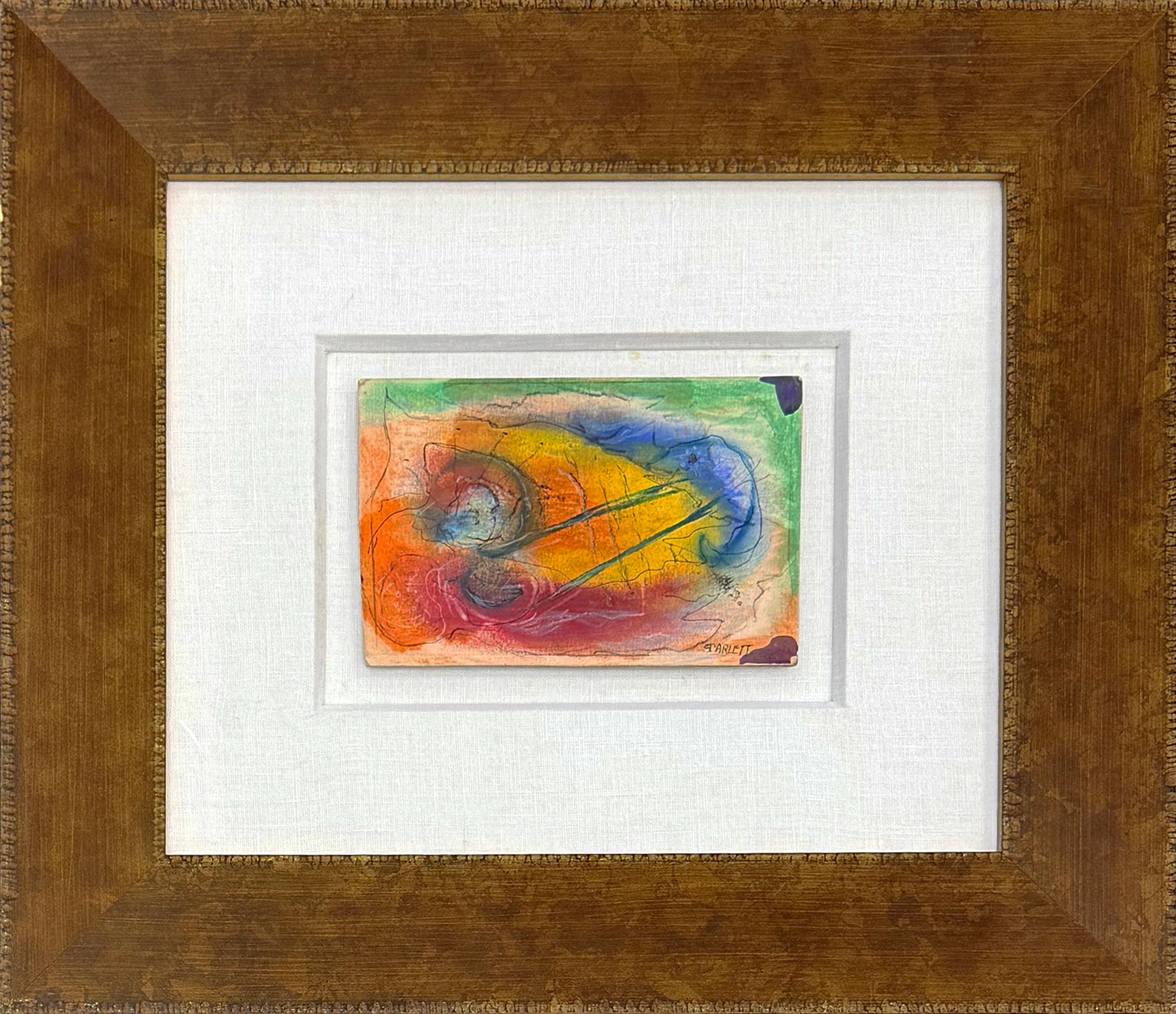Untitled (original framed painting on cardboard) – Painting von Rolph Scarlett