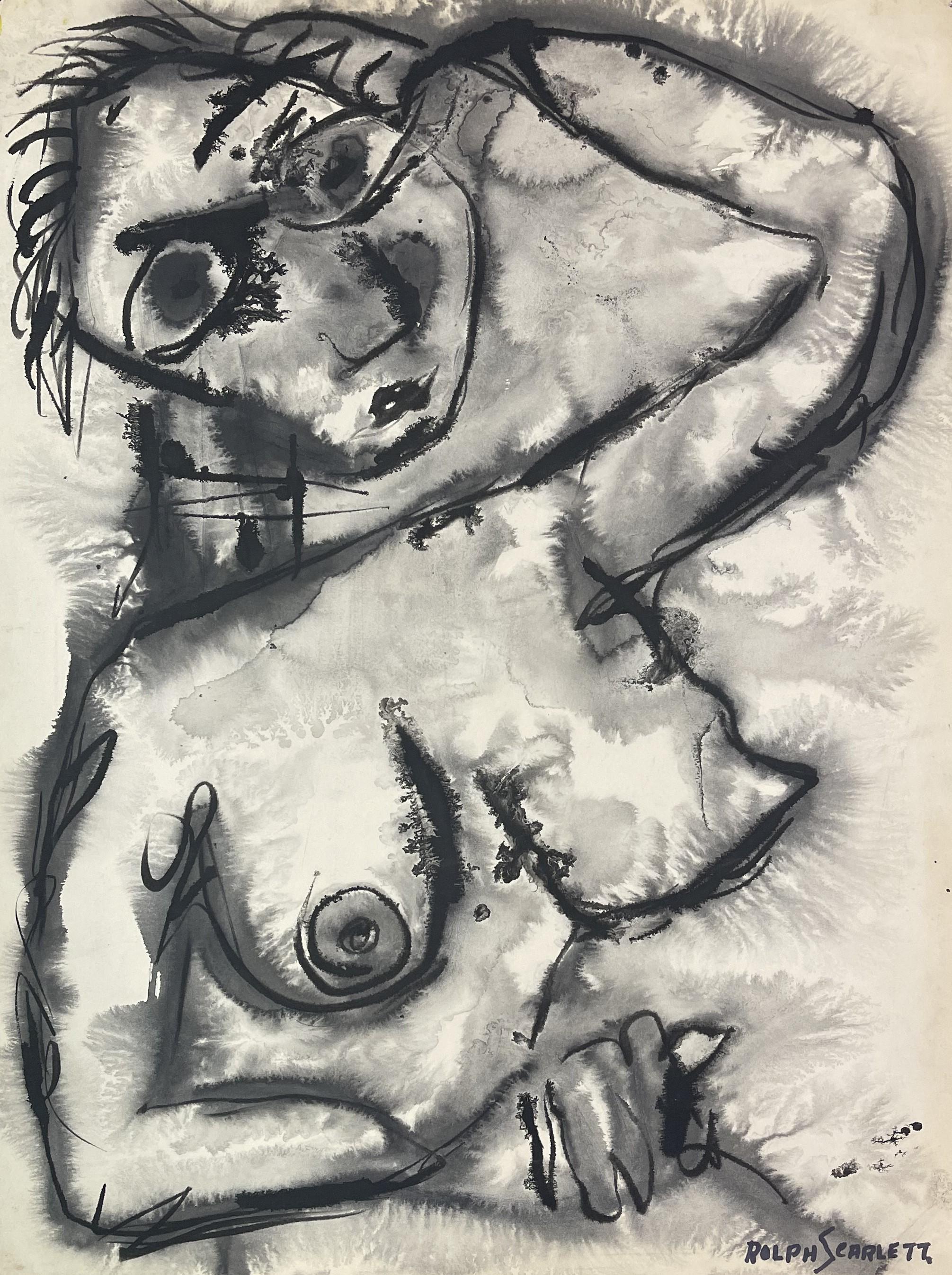 Rolph Scarlett Nude Painting – Ohne Titel, Frau