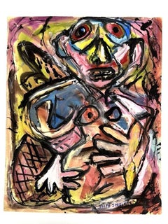 Woman Abstract Expressionist Work on Paper