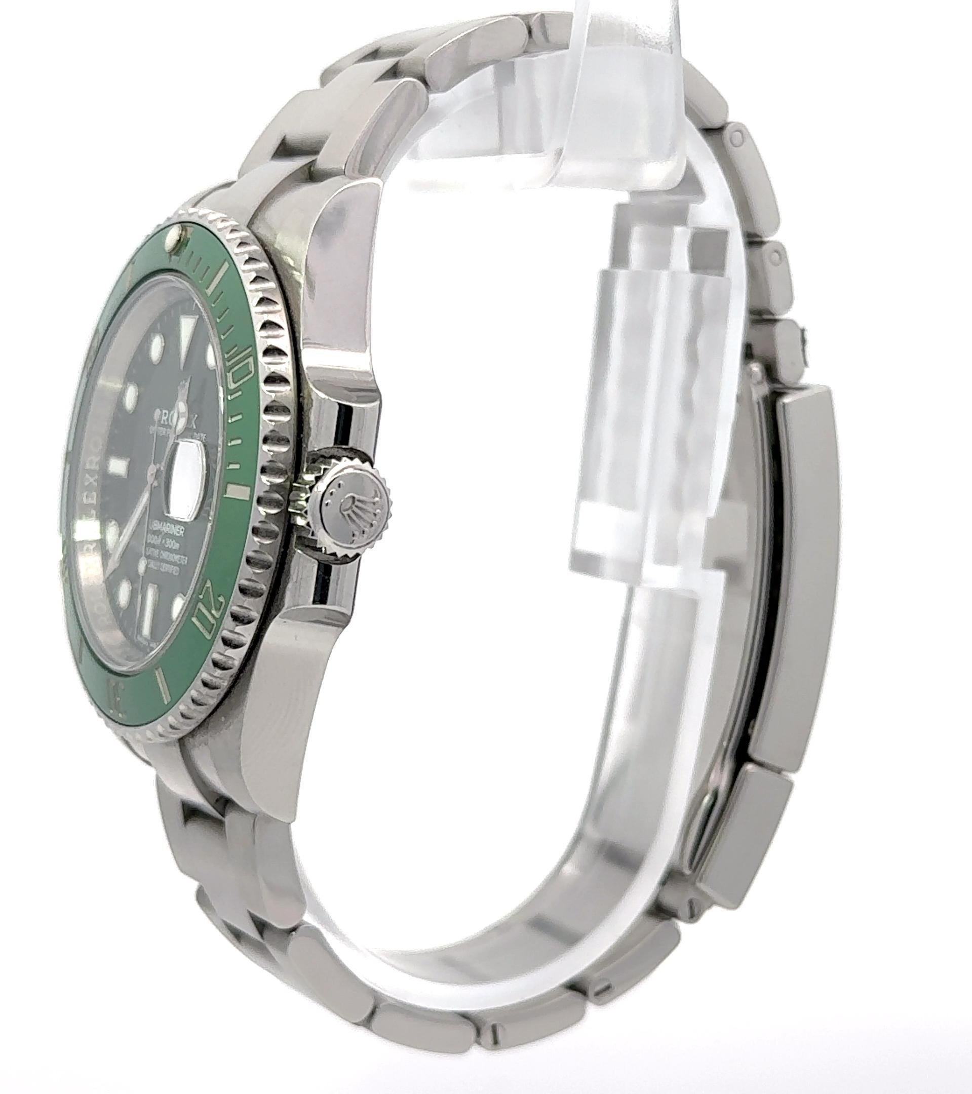 RolRolex 2016 Submariner - 116610LV Orologio Oyster in acciaio inossidabile con scheda e scatola in vendita 2