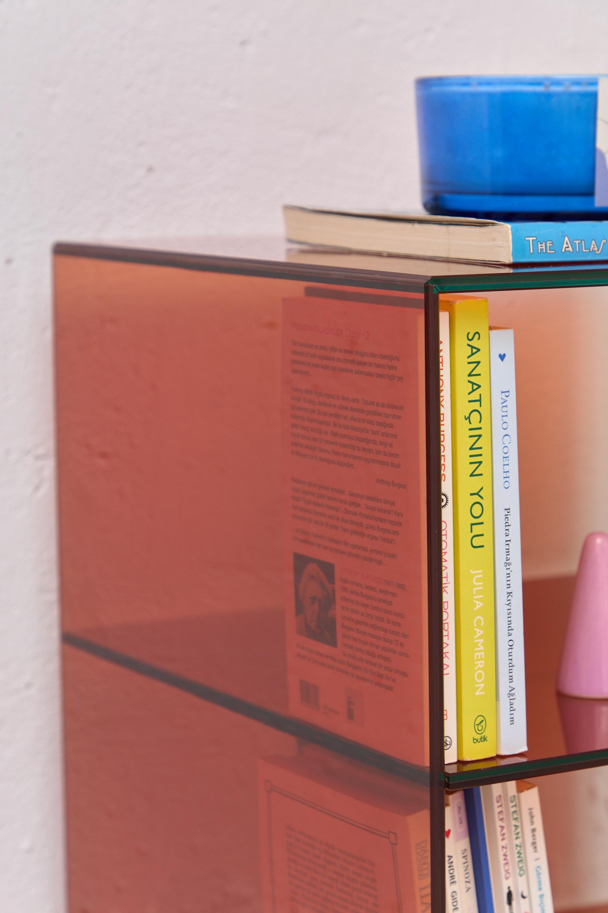 Post-Modern Roly Mini Orange Trolley by Studio Monsoleil For Sale