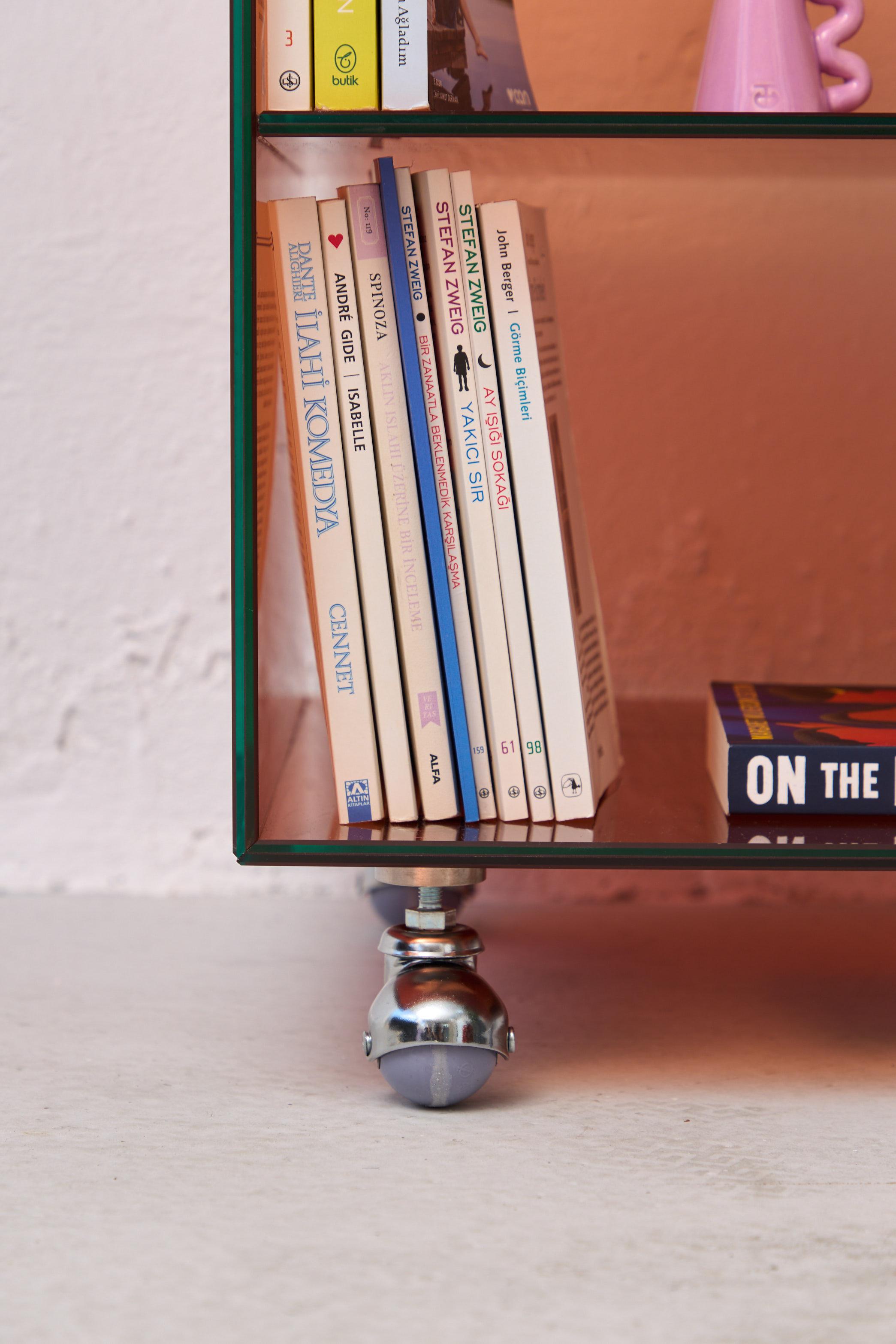 Laminated Roly Mini Orange Trolley by Studio Monsoleil For Sale