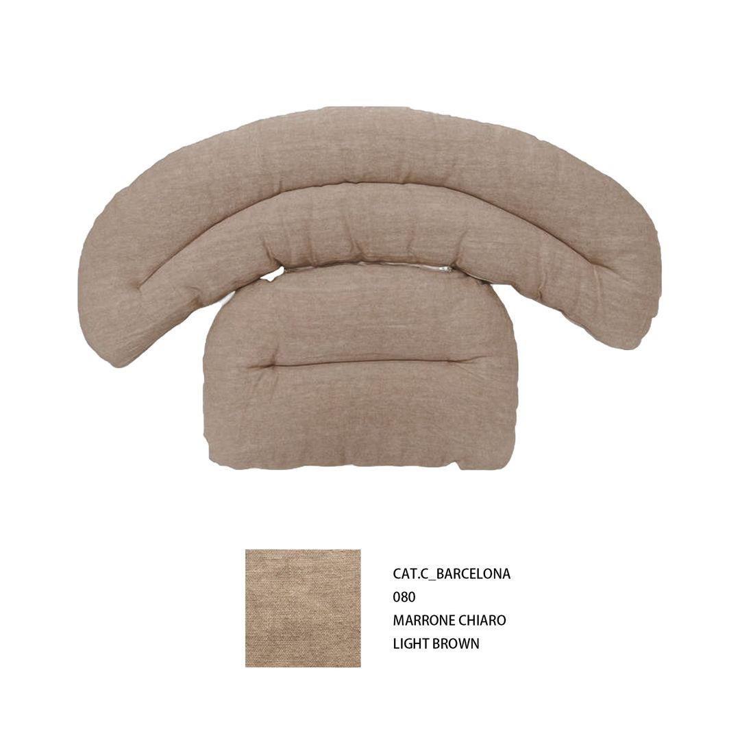 Contemporary Roly Poly Cushion Cat.C_Barcellona_Marrone Chiaro 080 For Sale