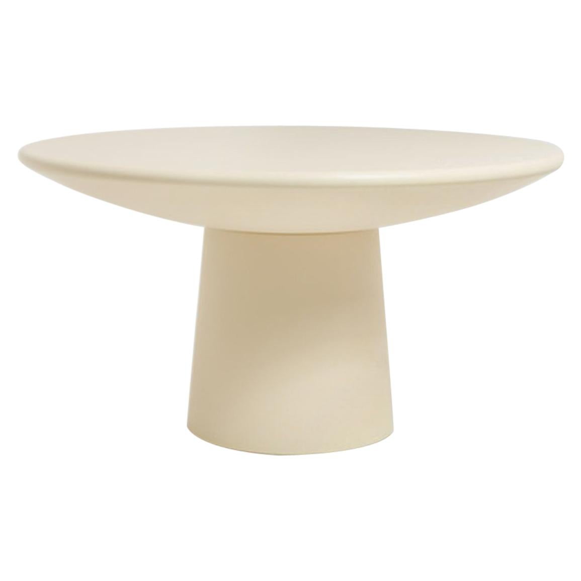 Roly Poly Cream Circular Round Contemporary Dining Table by Faye Toogood, London For Sale