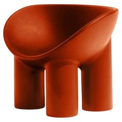 Roly Poly Polyethelene Armchair in Brick Red by Faye Toogood for Driade