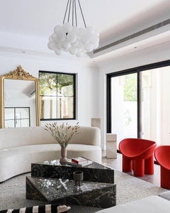 Roly Poly Polyethylene Armchair in Red Brick with Cushions by Faye Toogood