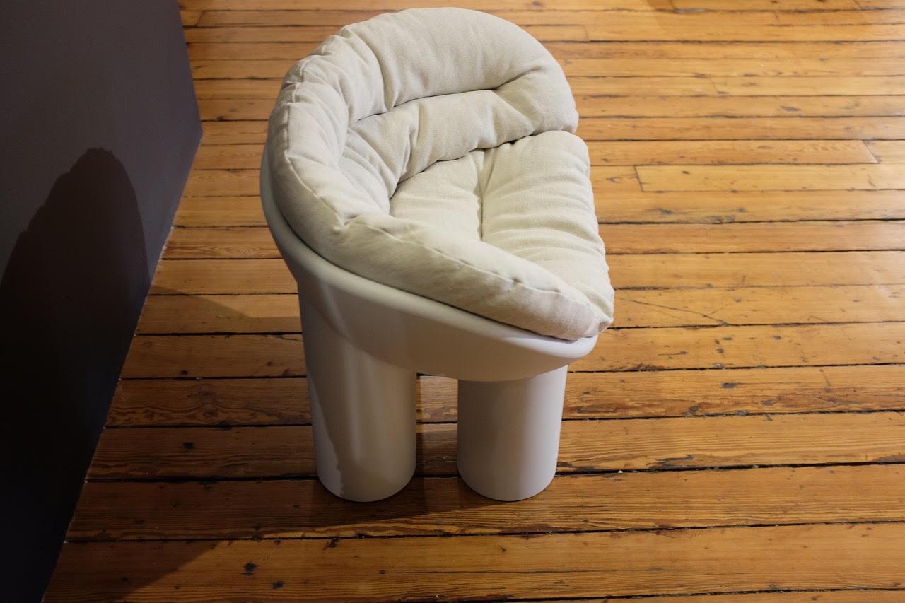 roly poly chair with cushion