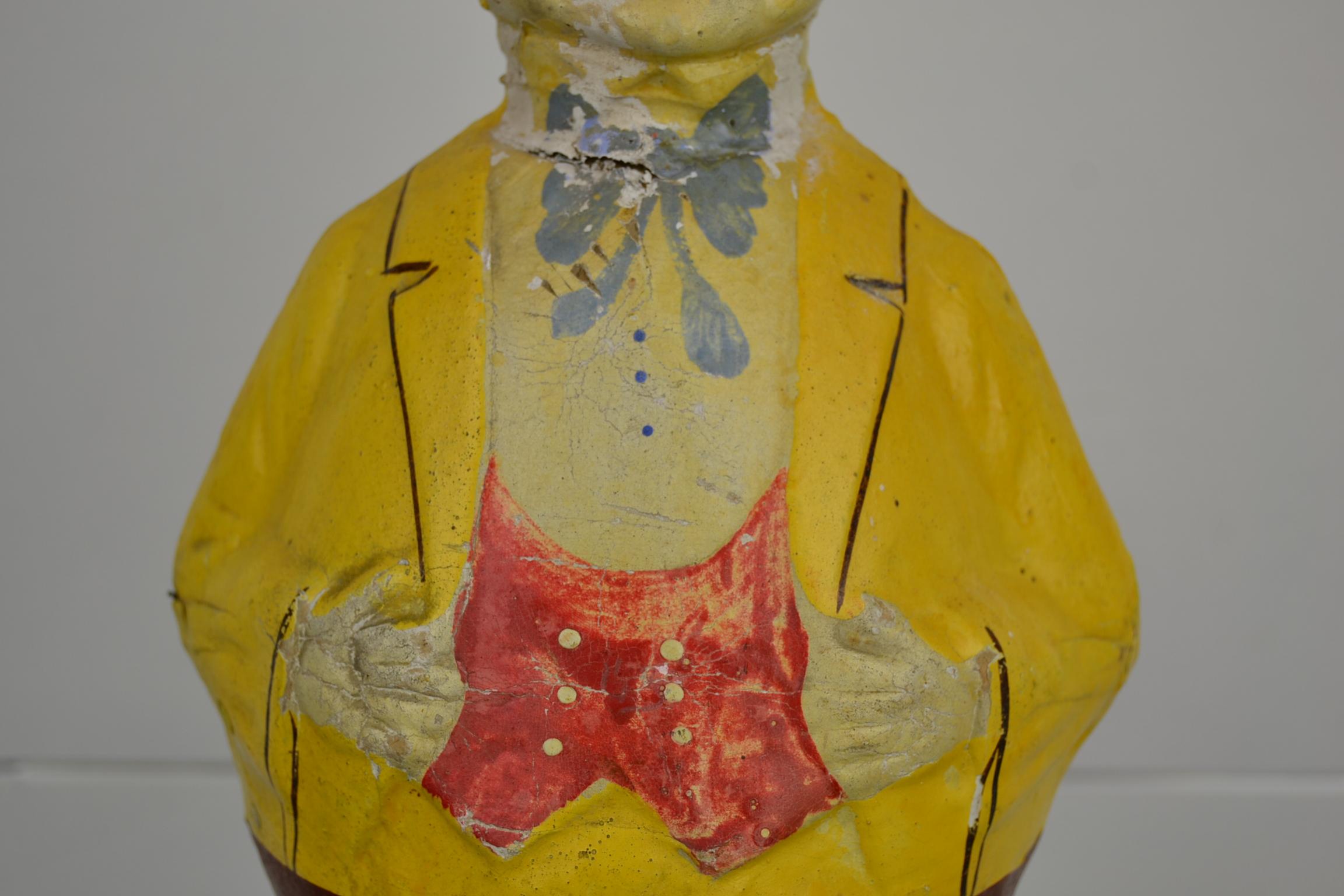 Roly Poly Schoenhut Payaso de Papel Maché Wobble siglo XX en venta