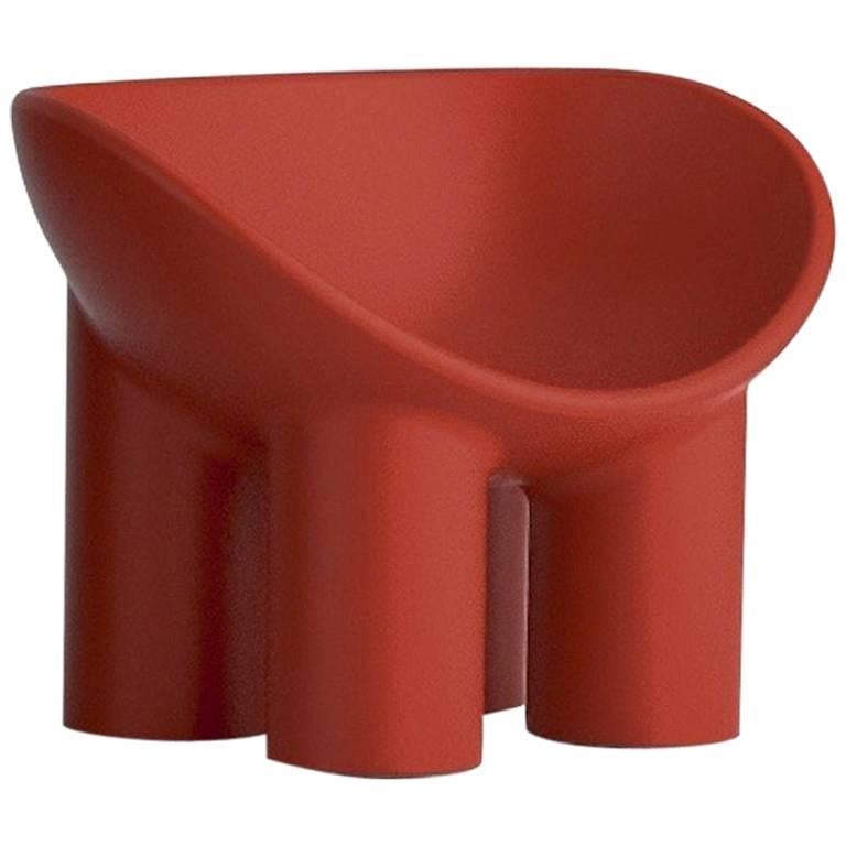 Sessel aus Polyethylen in Ziegelrot von Faye Toogood für Driade im Angebot