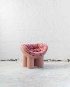 Roly Poly Armchair in Pink by Faye Toogood with Casentino cushions