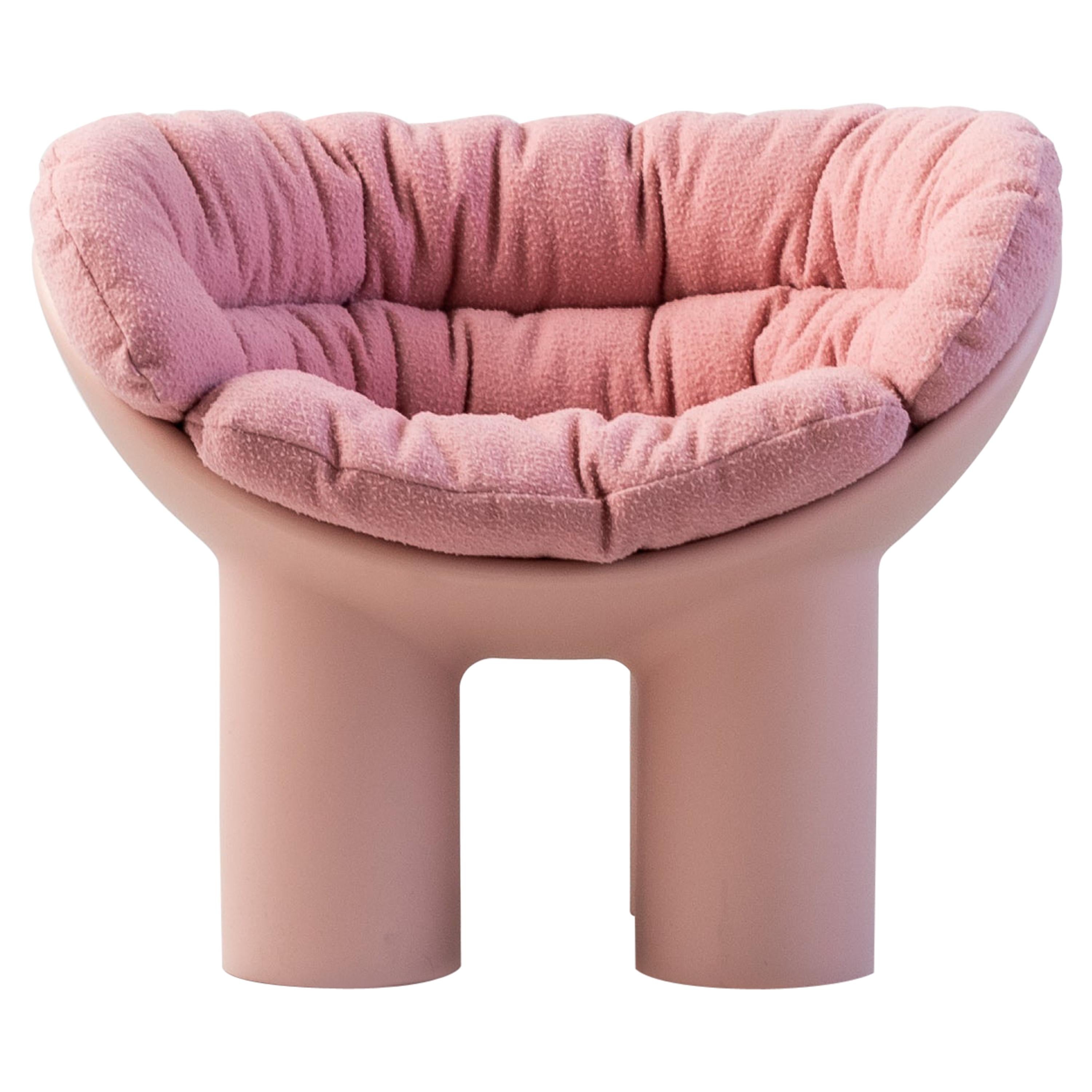 Roly Poly Armchair in Pink by Faye Toogood with Casentino cushions 