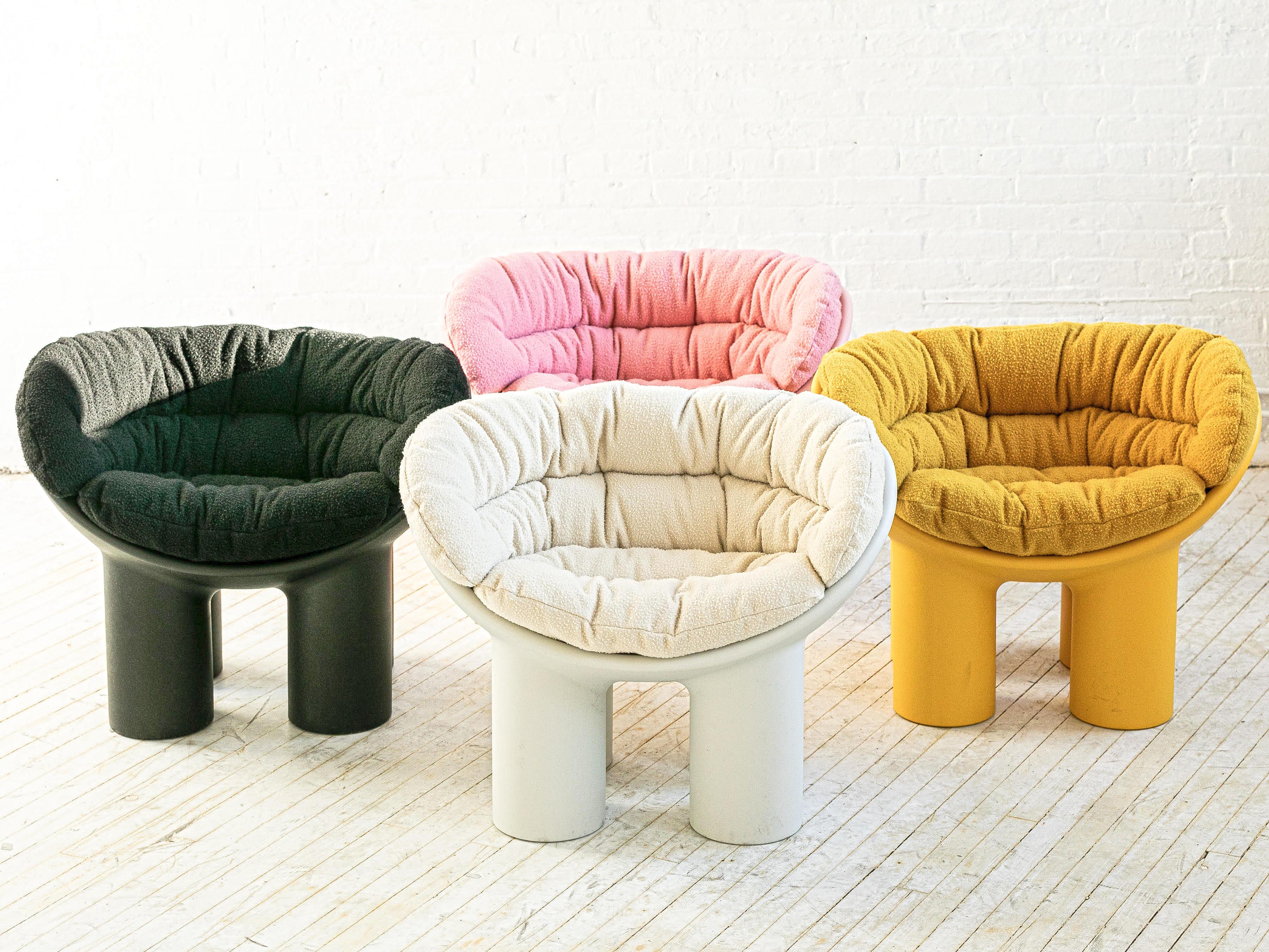 Fauteuil Roly Poly blanc par Faye Toogood avec coussins Casentino en vente 3