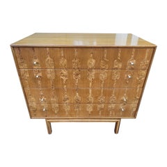 Rom Weber Burled Wood 4 Drawer Dresser
