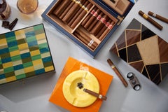 Roma Ashtray Orange Veined