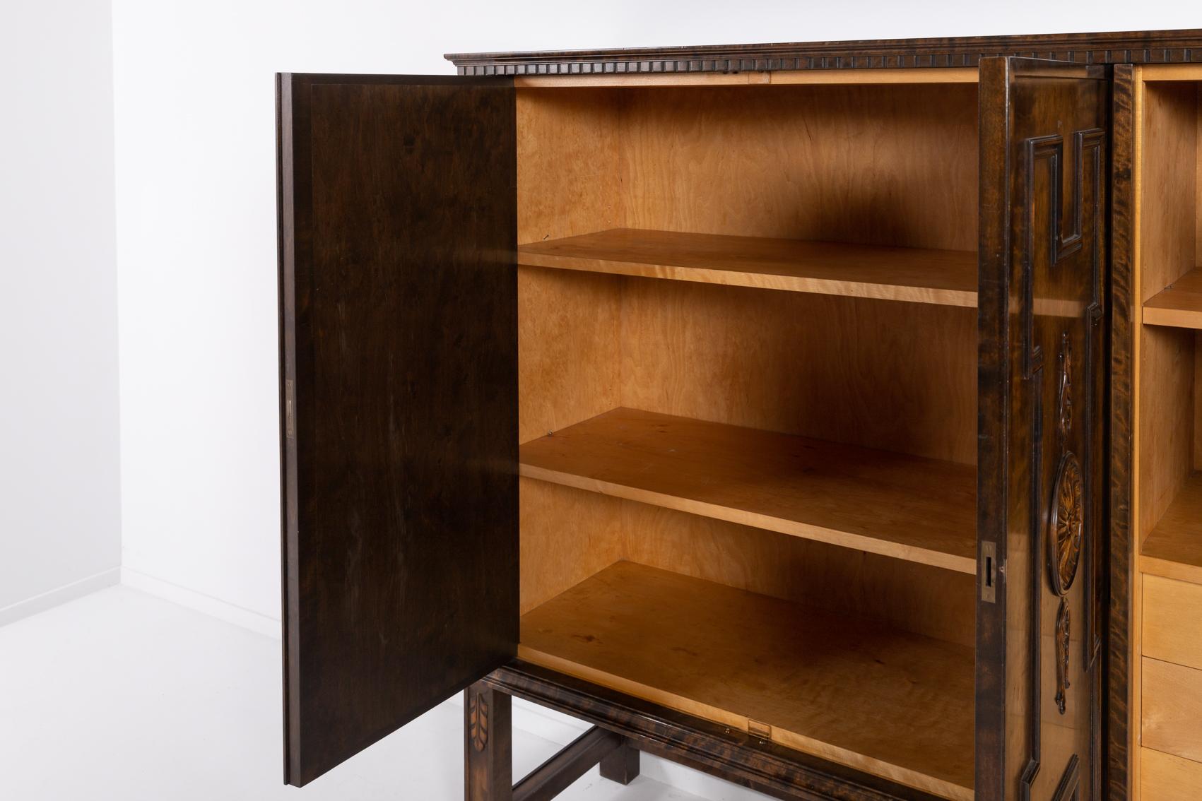 Art Deco ‘Roma’ cabinet by Axel Einar Hjorth for Bodafors, 1920s For Sale