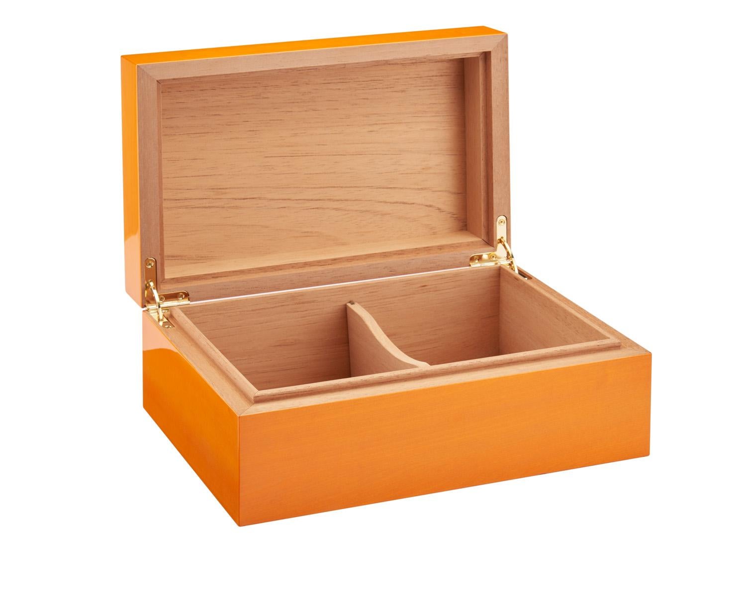 Contemporary Roma Cigar Box SC1 Veined Orange For Sale