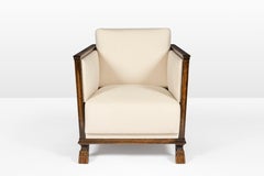 Swedish Art Deco Birch "Roma series" Club Chair by Axel Einar Hjorth 1920's