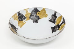 Rome, Contemporary Decorated Porcelain Bowl Design by Vito Nesta