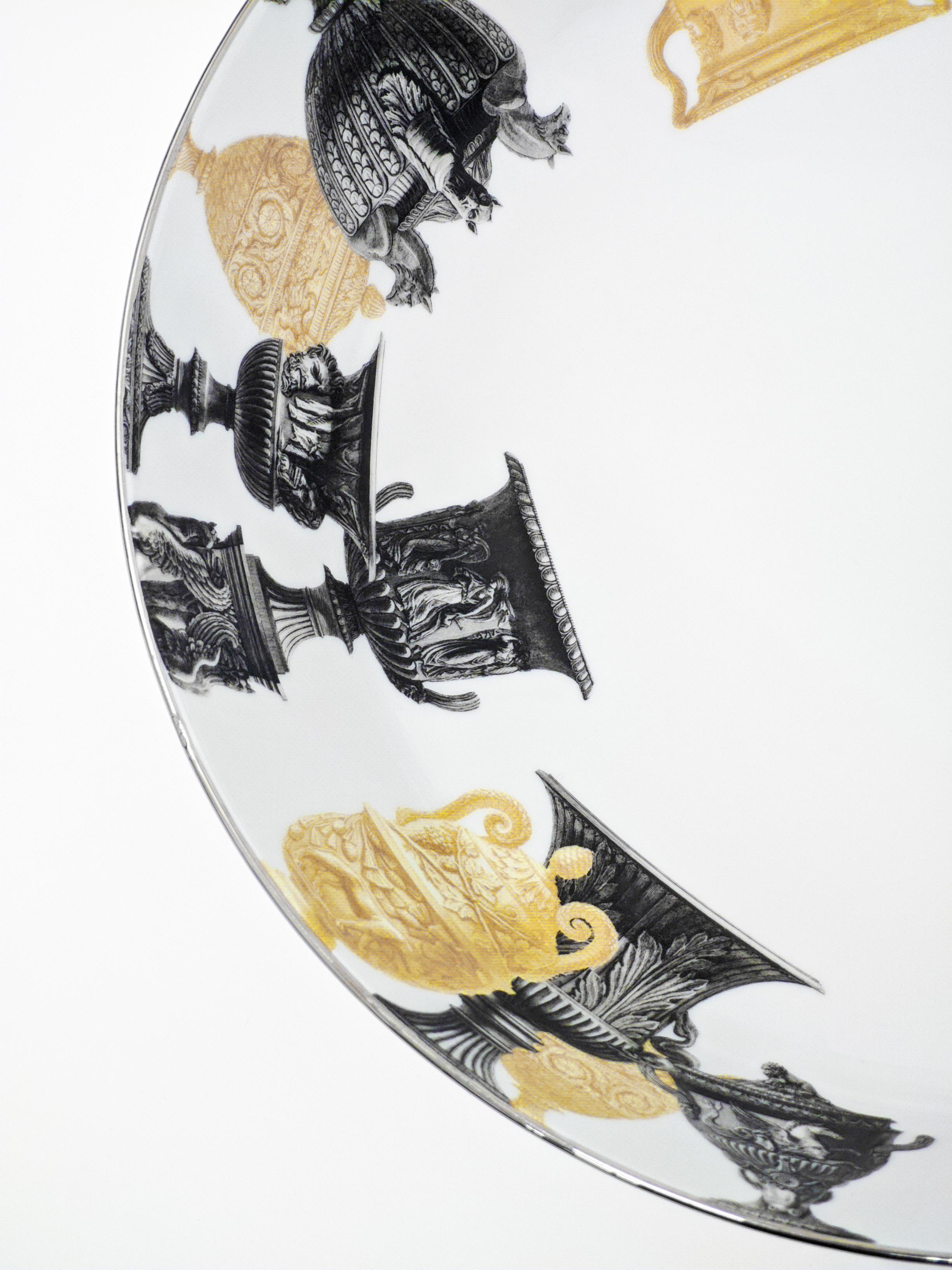 Moulé Roma, bol contemporain en porcelaine décorée Design by Vito Nesta  en vente